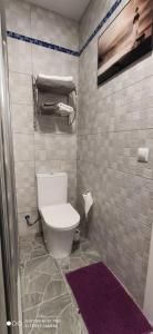 a bathroom with a white toilet in a room at Huelintown in Málaga
