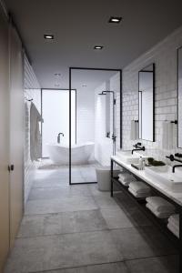 Koupelna v ubytování FULTON Business Luxury HOTEL