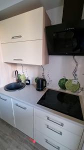 A kitchen or kitchenette at Apartament Nadmorski 15