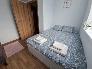 Кровать или кровати в номере Apartament Łąki18