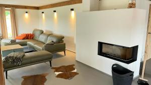 Χώρος καθιστικού στο Ferienhaus rehberg14