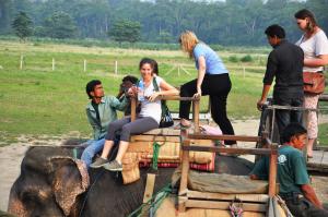 Os clientes hospedados em Chitwan Paradise Hotel
