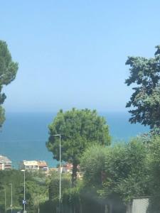 a view of a city with trees and houses at Casa Giulia in Porto SantʼElpidio