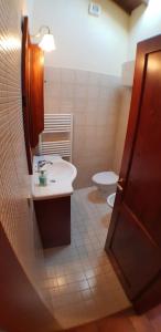 a bathroom with a sink and a toilet at Relax Colleverde in Colle Verde