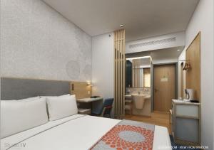 Postel nebo postele na pokoji v ubytování Holiday Inn Express Bengaluru Whitefield ITPL by IHG