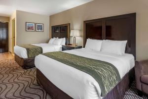 a hotel room with two beds and a chair at Comfort Inn & Suites Fruita - Grand Junction in Fruita +20 photos