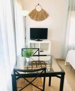 TV a/nebo společenská místnost v ubytování Apartamentos Ulia