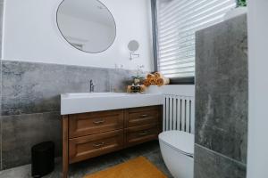 A bathroom at Apartmány Evia clinic