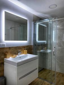 Kúpeľňa v ubytovaní Apartments Severka - Jasná