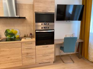 Kuchyň nebo kuchyňský kout v ubytování ML Suites na Ruská