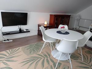 โทรทัศน์และ/หรือระบบความบันเทิงของ Family Room in Modern House