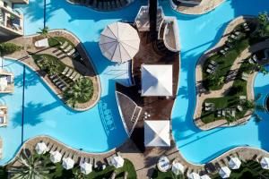 an overhead view of a pool at a resort at Atlantica Aeneas Resort in Ayia Napa