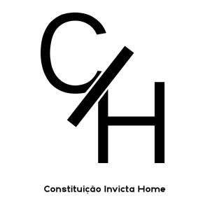 a black sign with the text c and h with a slash at CIH - Constituição Invicta Home in Porto
