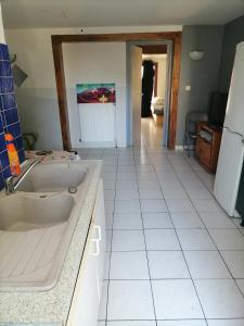 Η κουζίνα ή μικρή κουζίνα στο jolie appartement proche du parc des expositions +3 φωτογραφίες