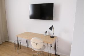 Telewizja i/lub zestaw kina domowego w obiekcie Apartament na Jeziornej