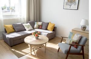 Część wypoczynkowa w obiekcie Apartament na Jeziornej