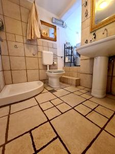 a bathroom with a toilet and a sink at Seabed Apartma 1 in Piran