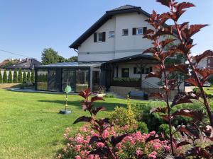 Zahrada ubytování WILLA MAGNOLIA - Apartamenty i Pokoje - ROWERY, POKÓJ ZABAW, KAWA Z EKSPRESU