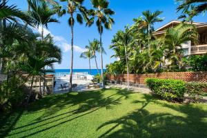 a view of the beach from the house at Kona Shores #203 in Kailua-Kona