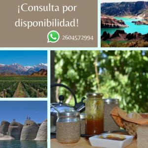 a collage of photos with a picture of a picnic table at Casita Rural Los Abuelos in San Rafael