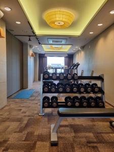 Fitnes oz. oprema za telovadbo v nastanitvi Avonhotel Gunsan