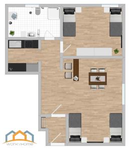 Půdorys ubytování WA121 - Monteurwohnung in Wackersdorf