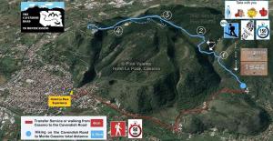 una mappa del percorso proposto per il casinò di Pegoria di Hotel La Pace - Experience a Cassino