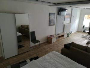 TV a/nebo společenská místnost v ubytování Ferienhaus Frank Saathoff