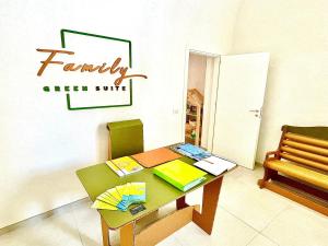 Posezení v ubytování Family Green Suite