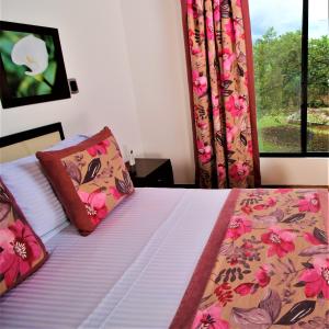 - une chambre avec un lit et une fenêtre dans l'établissement Amazilia Hotel, à Pereira