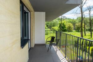 Balkón alebo terasa v ubytovaní Drwinka Park Apartment