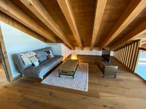 Χώρος καθιστικού στο Duplex Spa Access in front of skislope by Jolidi