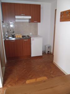 a kitchen with a stove and a refrigerator at Mikulin Apartments in Lumbarda +14 photos
