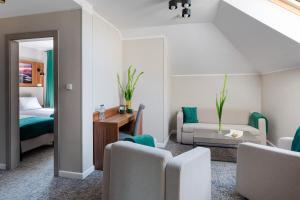 Posteľ alebo postele v izbe v ubytovaní Apartamenty i pokoje Montana