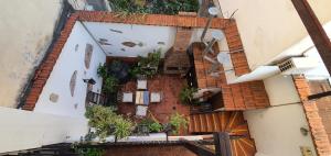 an overhead view of a building with plants at Sayta Hostal in Salta