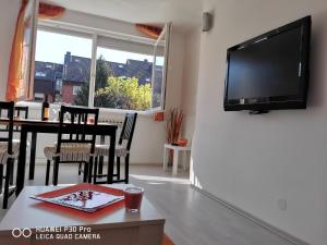 TV a/nebo společenská místnost v ubytování City Lake Pearl #lake Jarun#green area#free parking#cafes, tram to city, markets#balcony&sunny&easy self check in 24-7