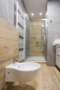 Kúpeľňa v ubytovaní Luxusní velký apartmán s terasou v centru Litomyšle