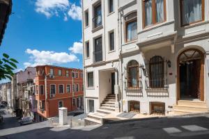 a group of buildings on a city street at TAKSİM SUİTE in Istanbul