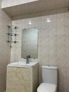 Koupelna v ubytování Rest house Jermuk
