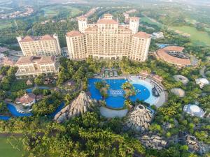 an aerial view of the disneyland resort at Mission Hills Resort Haikou in Haikou