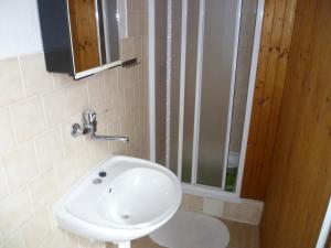 ロキトニツェ・ナト・イゼロウにあるPenzion Pod Studenovemのトイレと洗面台のあるバスルーム