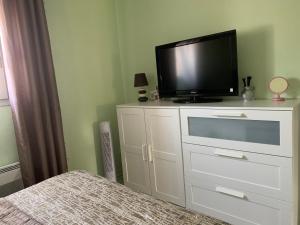 TV a/nebo společenská místnost v ubytování Comme à la maison - Chambre double chez habitant près de Toulouse