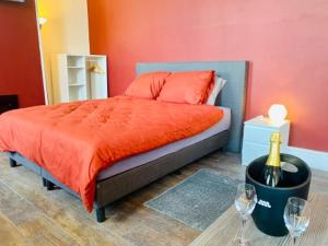 Postel nebo postele na pokoji v ubytování Brasserie & Logies De Pijl