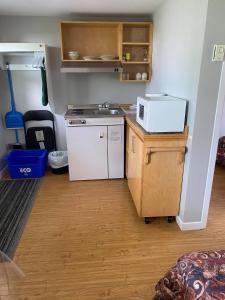 Dapur atau dapur kecil di Chalets Glenn