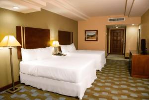 Posteľ alebo postele v izbe v ubytovaní Hotel Plaza Juan Carlos