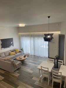 A seating area at Aelia Luxury Beach House