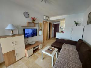 a living room with a couch and a flat screen tv at Apartment Diamond in Benidorm