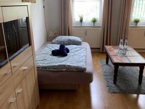 Postel nebo postele na pokoji v ubytování Ferienwohnung Familie Müller