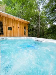 Piscina de la sau aproape de Haus Orbis Noster im Harz - Whirlpool und Sauna - direkt am Wald