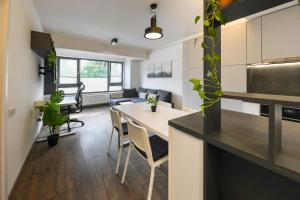 Kuchyňa alebo kuchynka v ubytovaní Modern Apartment in a Quiet Area